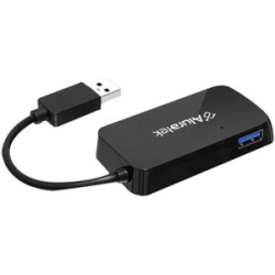 ALURATEK 4-Port USB 3.0 Superspeed Hub With Attached Cable