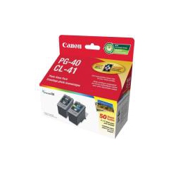 CANON Pg-40 And Cl-41 Tri-Color Ink Cartridges In Black