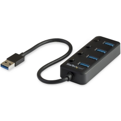 STARTECH 4-Port USB 3.0 Hub - 4X USB-A - Individual On/off Switches