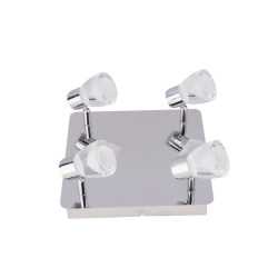 BELDI 26101-C4 Tasman Led Square Canopy Track Chrome Finish 4 X 5W 1220 Lumens