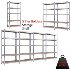 COSTWAY 71" Heavy Duty Storage Shelf Steel Metal Garage Rack 5 Level Adjustable Shelves