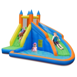 COSTWAY Inflatable Water Slide Mighty Bounce House Jumper Castle Moonwalk Without Blower