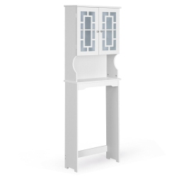 COSTWAY Storage Cabinet Tower Organizer Over The Toilet Bathroom Spacesaver
