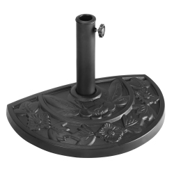 COSTWAY 20" Outdoor Patio Half Round Umbrella Base Stand Resin Deck Table Sun Shade