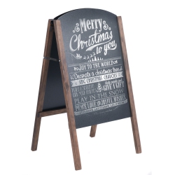 COSTWAY 40" Wood A-Frame Chalkboard Sign Menu Board Sidewalk Wedding Signage