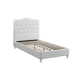 HUSKY ® Lily Upholstered Platform Bed – Twin - In White