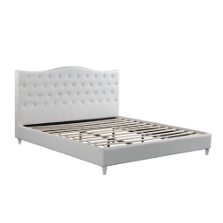 HUSKY ® Lily Upholstered Platform Bed – King - In White