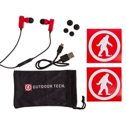 OUTDOOR TECH Wireless Earbuds, Tags 2.0 By, Bluetooth Sweatproof In-Ear Headphones - In Red