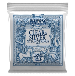 ERNIE BALL Ernesto Palla Clear And Nylon Classical Guitar Strings In Silver