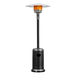 Costway 50000 BTU Propane Patio Heater Standing LP Gas Steel W/ Wheels Black