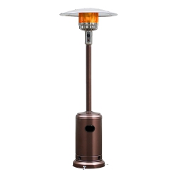 COSTWAY Steel Outdoor Patio Heater Propane Lp Gas W/ Accessories Bronze