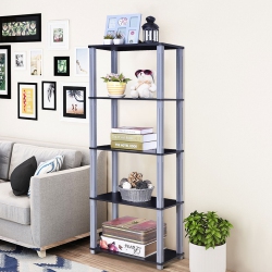 COSTWAY 5-Tier Multi-Functional Storage Shelves Rack Display Bookcase Home Furniture