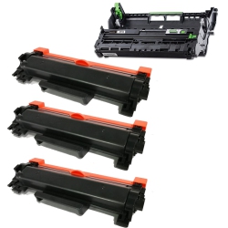 MAX SAVING - 4Pk (3Xtoner Cartridge + Drum Unit) Compatible (3Xtn760+Dr730) for Brother Dcp-L2550Dw Hl-L2350Dw Mfc-L2710Dw Mfc-L2730Dw Mfc-L2750Dw