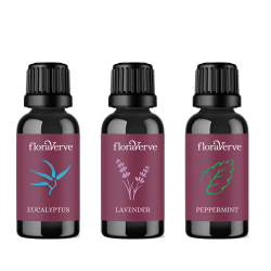 FLORAVERVE Top 3 Essential Oils, 100% Pure & Natural Aromatherapy And Massage Therapy Essential Oils 3 X15Ml