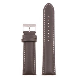 STRAPSCO Classic Mens Leather Watch Band - Quick Release Men's Strap - 16MM - Brown & In White