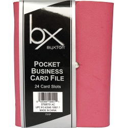 BUXTON Pocket Business Card File - 24 Card Slots – In Pink