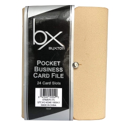 BUXTON Pocket Business Card File - 24 Card Slots – In Tan
