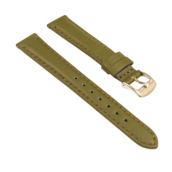 STRAPSCO Classic Ladies Leather Watch Band - Quick Release Women's Strap - 20MM Dark In Green