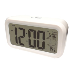 POWER PORTABLE Lcd Alarm Clock With Date & Temperature (Batteries Included)