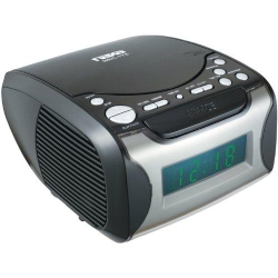 NAXA ELECTRONICS Nrc-175 Digital Alarm Clock Tuning Am/fm Radio And CD Player - Lacquer In Black