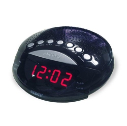 NAXA ELECTRONICS Nrc-170 Pll Digital Dual Alarm Clock With Am/fm Radio And Snooze Lacquer In Black