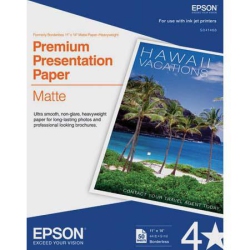 EPSON 11"x14" Premium Borderless Presentation Matte Paper, 50 Sheets - (S041468)