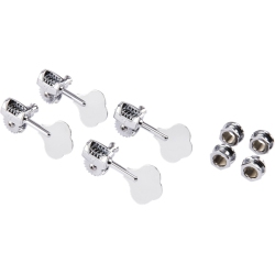 FENDER Deluxe Fluted-Shaft Bass Tuning Machines - Chrome, 4 Pack