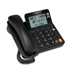 AT&T Att Cl2940Bk Corded Speakerphone With Large Display In Black