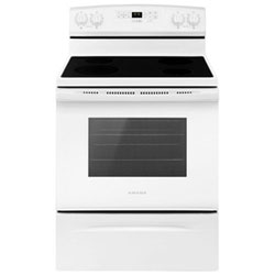 Cuisinière Électrique Autonome Four Autonettoyant 30 Po Amana (Yaer6603Sfw) - Blanc - Bo - Endommagé