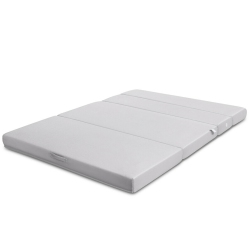 GYMAX 4" Queen Size Foam Folding Mattress Sofa Bed Guests Floor Mat Carrying Handles
