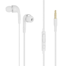 SAMSUNG Stereo Headsets Headphones Earphones & Mic for Galaxy S5 / Note 3 In White