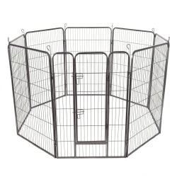 GYMAX 48" 8 Panel Pet Puppy Dog Playpen Door Exercise Kennel Fence Metal