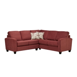 CANADIAN SOFA Distributions 'roman' Fabric Sectional In Red
