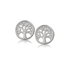 METALSMITHS STERLING Sterling Tree Of Life Stud Earrings In Silver