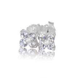 METALSMITHS STERLING Sterling Small Cubic Cluster Studs In Silver