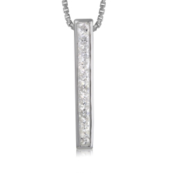 METALSMITHS STERLING Designer Cubic Eternity Pendant In Multicolor