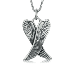 METALSMITHS STERLING Sterling Angel Wing Pendant In Silver