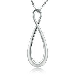 METALSMITHS STERLING 925 Sterling Long Eternal Loop Pendant In Silver