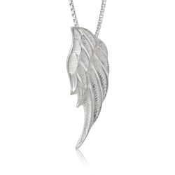 METALSMITHS STERLING 925 Sterling Designer Angel Wing Pendant In Silver