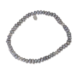 METALSMITHS STERLING Sterling Silver Fresh Pearl Water Bead Bracelet In Grey
