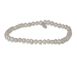 METALSMITHS STERLING Sterling Silver Fresh Water Pearl Bead Bracelet In White