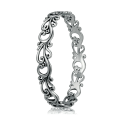 METALSMITHS STERLING Sterling Panos Scroll Bangle In Silver