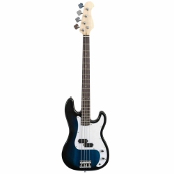 GYMAX Full Size 4 String Electric Bass Guitar In Blue