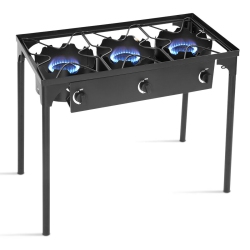 GOPLUS Costway Portable Propane 225, 000-Btu 3 Burner Gas Cooker Outdoor Camp Stove Bbq