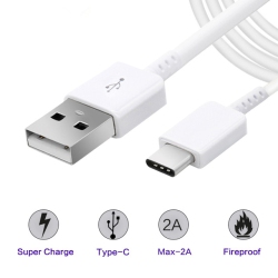CSMART USB to Type C Fast Charging Charger Data & Sync Cable for Samsung Galaxy S8 S9 S10 S20 Note 8 9 10 20 In White