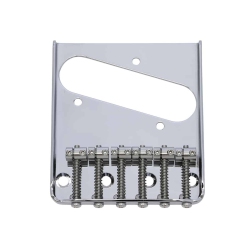 SOLO PRO Tele Vintage Style Chrome Bridge With 6 Barrel Saddles