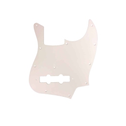 SOLO PRO J Bass Style 1 Ply Pickguard In White