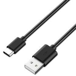 CSMART 6Ft/2M Type C USB-C 3.1 to USB-A 2.0 Male Data Sync & Charging Cable for Samsung / Lg / Google Phones / Macbook In Black