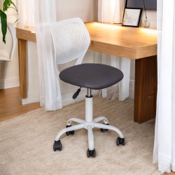 HOMY CASA Children Student Chair, Low-Back Armless Adjustable Swivel Ergonomic Home Office Computer Desk Chair( Turquoise)