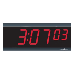 PYRAMID TIME SYSTEMS Pyramid Timetrax Sync 2.5In X 6 Digit Led Power Over Ethernet Digital Wall Clock In Red